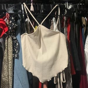 Cute Beige cross back top